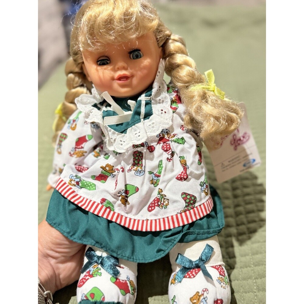 Vintage Holiday Sweet Love Christmas Baby Doll 90s NWT